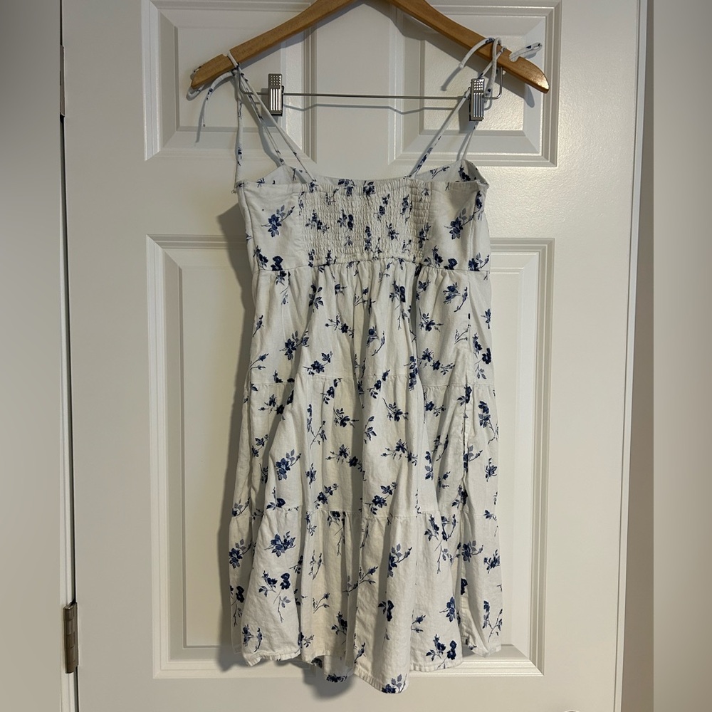 Adjustable Spaghetti Strap Tiered Mini Dress - image 2